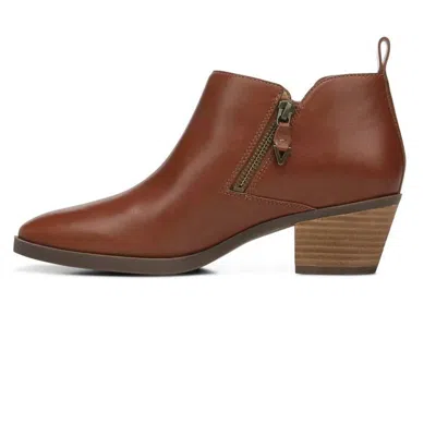 Vionic Women's Cecily Ankle Boot - Medium In Cognac In Brown