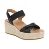 Vionic Darla Espadrille Platform Slide Sandal In Black