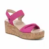 Vionic Darla Espadrille Platform Slide Sandal In Pink