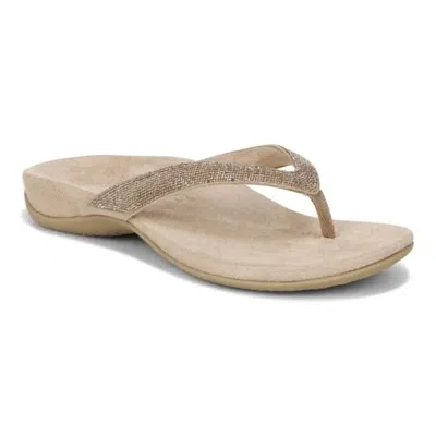 Vionic Women's Dillon Shine Sandal In 1250 - Champagne Rhinestone