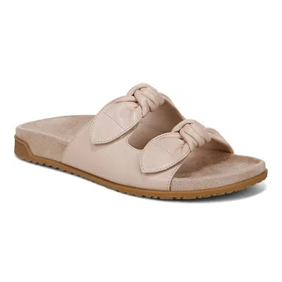 Vionic Women's Elara Orthotic Comfort Slide Sandal In Cameo Rose In Neutral