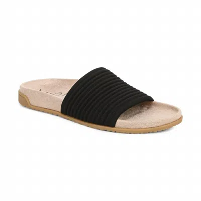 VIONIC WOMEN'S EVIE KNIT SLIDE SANDAL IN BLACK
