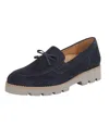 Vionic Women's Finley Suede Bow Loafers In Navy In Blue