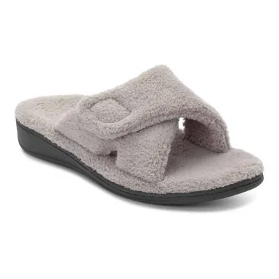 Vionic Women's House Shoe Flip Flops In Light Grey In Gray