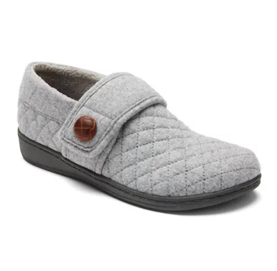 Vionic Women's Jackie Flannel Slipper - Medium Width In Grey