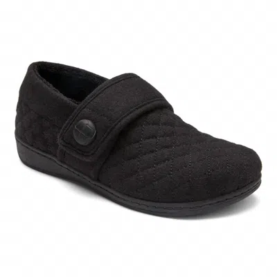 Vionic Women's Jackie Flannel Slipper In Black