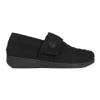 Vionic Jackie Terry Cloth Slipper In Black In Animal Print