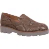 Vionic Women's Kensley Sandals In Brown Metallic Snake Leather In Animal Print