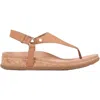 Vionic Women's Kirra Ii Sandals In Camel Nubuck Leather In Brown