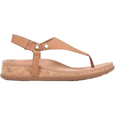 Vionic Women's Kirra Ii Sandals In Camel Nubuck Leather In Brown