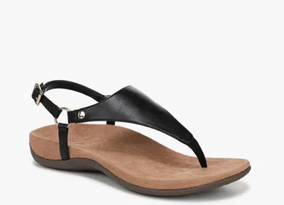 Vionic Women's Kirra Toe-post Slingback Sandal In Black