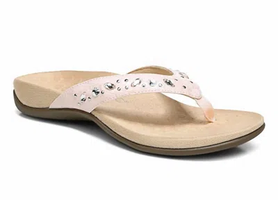 Vionic Women's Lucia Snake 2 Comfort Flip-flop In Pink In Animal Print