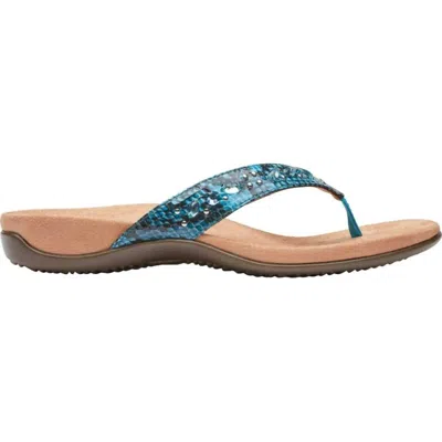 VIONIC WOMEN'S LUCIA SNAKE THONG SANDAL IN AQUA