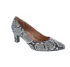 Vionic Women's Mia Pump Heel In Blue Snake In Multi