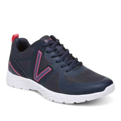 Vionic Women's Miles Ii Sneakers In Navy/ Pink In Blue
