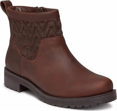 Vionic Women's Mystic Waterproof & Shearling Boots In Chocolate In Brown