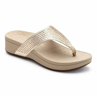Vionic Women's Naples Sandal In Champagne In White
