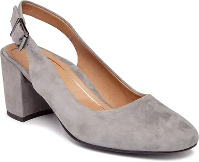 Vionic Women's Nareen Slingback Heel In Charcoal Grey In Gray