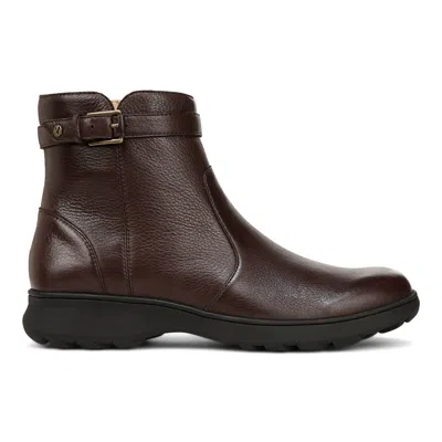 Vionic Women's Redding Ankle Boot In Chocolate In Gold