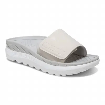 Vionic Women's Rejuvenate Recovery Sandal In White Vapor In Black