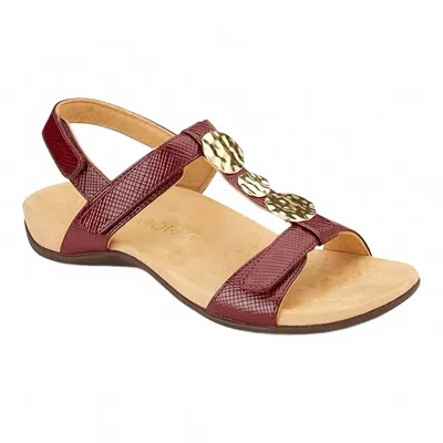 Vionic Women's Rest Farra Sandal In Fig In Burgundy