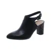 Vionic Women's Roseville Leather Pointed Mule In Black In Black