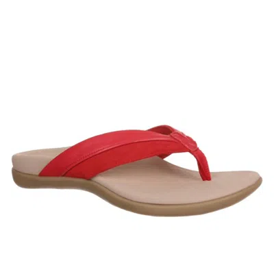 Vionic Women's Shore Toe Post Sandals In Fruit Punch Suede In Multi