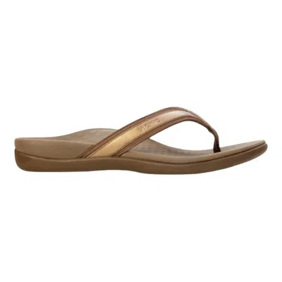 Vionic Women's Tide Ii Toe-post Sandals In Bronze Metallic In Brown