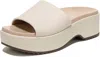 Vionic Women's Trista Slide Platform Sandal In Cream In White