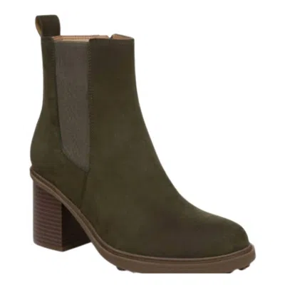 Vionic Women's Truckee Heeled Ankle Boot In Dark Khaki In Multi