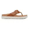 Vionic Uptown Marin Toe Post Sandal In Brown