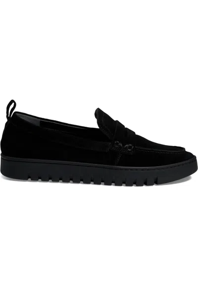Vionic Women's Uptown Penny Loafer In Black Suede