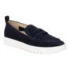 Vionic Women's Uptown Penny Loafers In Navy Suede / White