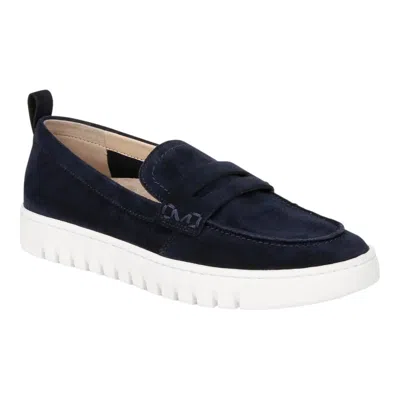 Vionic Women's Uptown Penny Loafers In Navy Suede / White