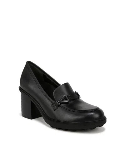 Vionic Women's  Tiburon Loafers Black Waterproof Lug Sole Block Heel Hawk2083