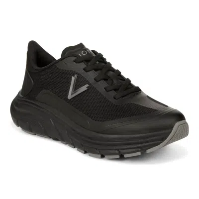 Vionic Women's Walk Max Stretch Lace Up Sneaker In Black Mesh
