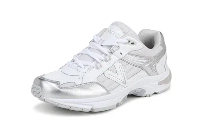 VIONIC WOMENS 23WALK 2.0 SNEAKER - WHITE SILVER LEATHER