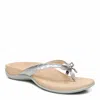 Vionic Bella Ii Flip Flop In Silver