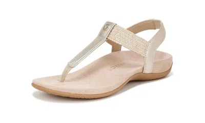 VIONIC VIONIC WOMENS BREA HEELED SANDAL - GOLD METALLIC LEATHER