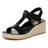 Vionic Calera Espadrille Wedge Sandal In Black