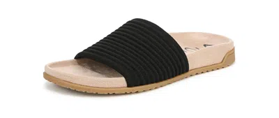 VIONIC WOMENS EVIE KNIT SLIDE SANDAL - BLACK