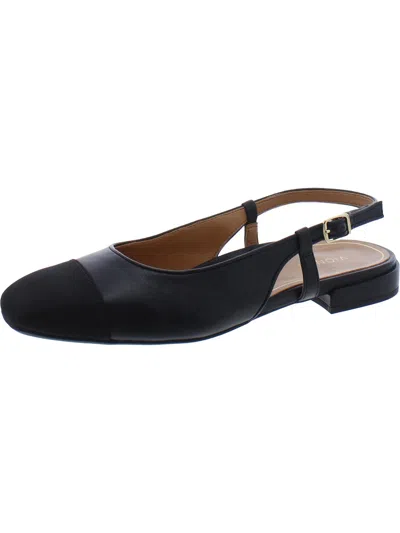 Vionic Womens Faux Leather Slingback Mules In Black