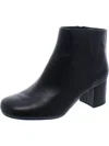 Vionic Womens Leather Block Heel Ankle Boots In Multi
