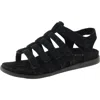 Vionic Womens Strappy Leather Fisherman Sandals In Black