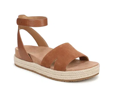 Vionic Yucca Espadrille Wedge Sandal In Brown