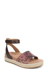 Vionic Yucca Platform Ankle Strap Sandal In Animal Print