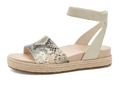 Vionic Yucca Women's Sandals Cream Snake Leather: 5 M In Gold