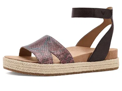 Vionic Yucca Women's Sandals Merlot Snake Leather: 6 M In Brown