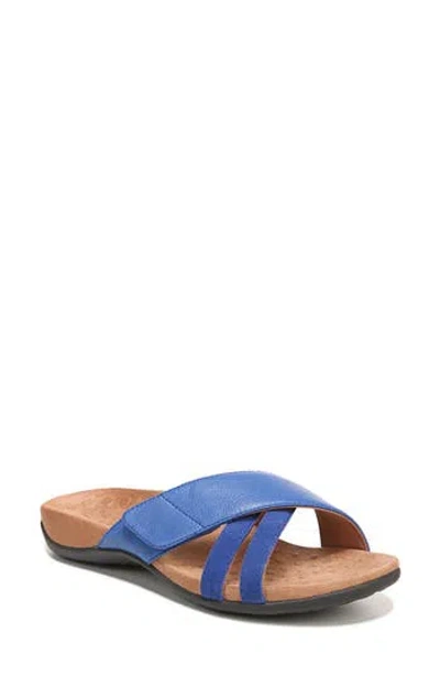 Vionic Zarie Slide Sandal In Classic Blue