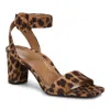 Vionic Zinfandel Block Heel Sandal In Animal Print